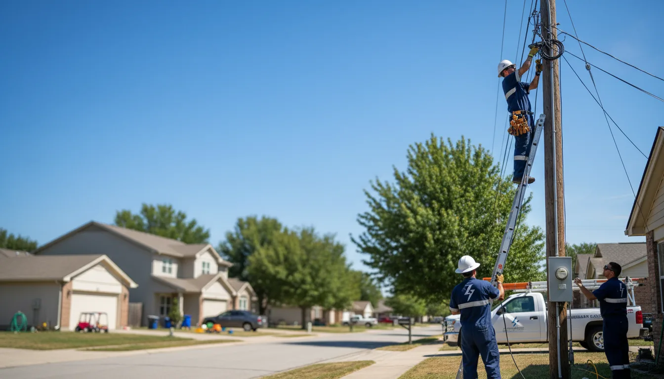 Residential electrician providing installation services in Junction City, OH